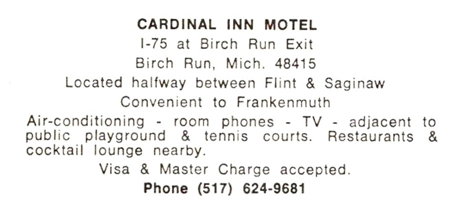 Cardinal Inn Motel - Vintage Postcard (newer photo)